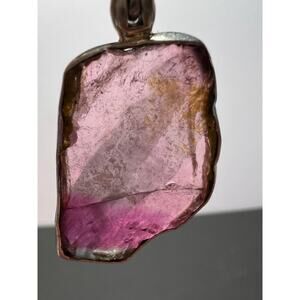 NEW Multi color tourmaline sterling silver pendant 4.49 grams